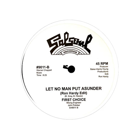 First Choice - Let No Man Put Asunder Ron Hardy Edit