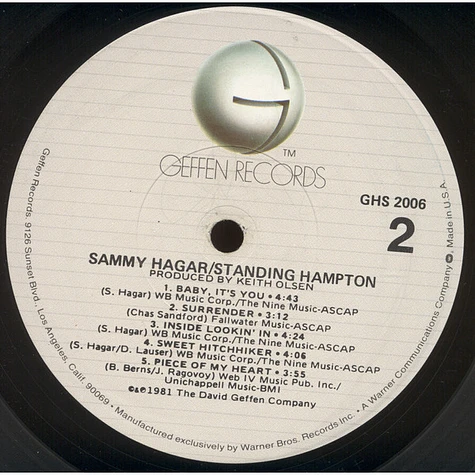 Sammy Hagar - Standing Hampton