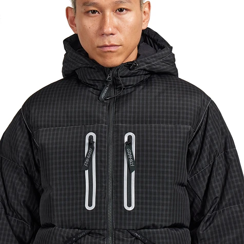 Gramicci x and wander - Gramicci Wool Check Down Jacket (Charcoal