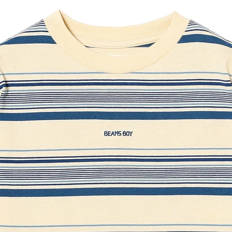 Beams Boy - Embroidery Stirpe Longsleeve Tshirt