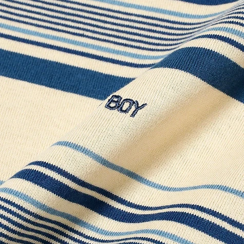 Beams Boy - Embroidery Stirpe Longsleeve Tshirt