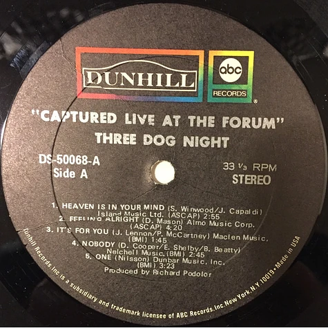 Three Dog Night - Captured Live At The Forum