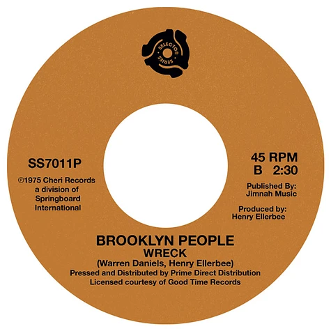 Brooklyn People - Peace And Love / Wreck Record Store Day 2025 Edition