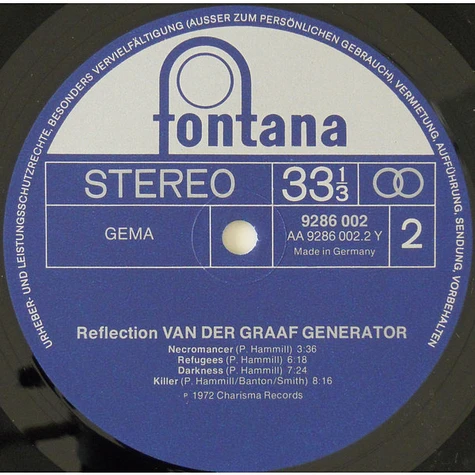 Van Der Graaf Generator - Reflection