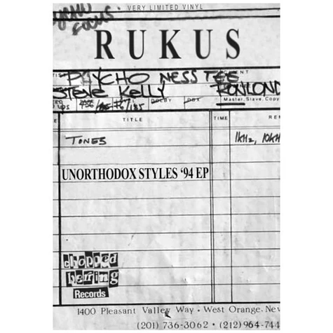 Rukus - Unorthodox Styles 1994 EP