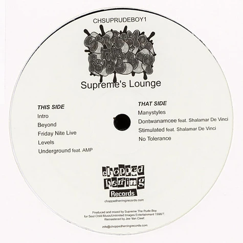 Supreme The Rude Boy - Supreme' Lounge EP