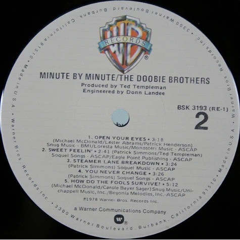 The Doobie Brothers - Minute By Minute