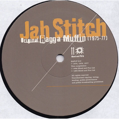 Jah Stitch - Original Ragga Muffin (1975-77)