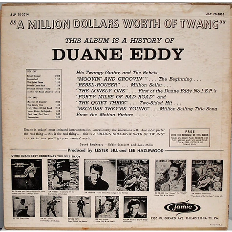 Duane Eddy And The Rebels - $1,000,000.00 Worth Of Twang