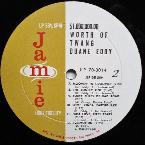 Duane Eddy And The Rebels - $1,000,000.00 Worth Of Twang