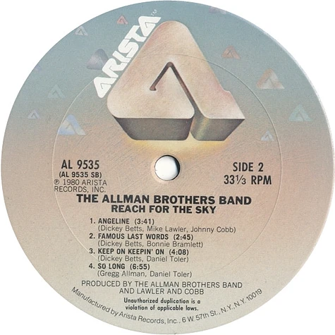 The Allman Brothers Band - Reach For The Sky