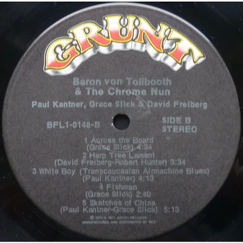 Paul Kantner, Grace Slick & David Freiberg - Baron Von Tollbooth & The Chrome Nun