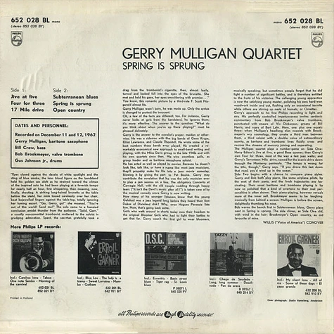 Gerry Mulligan Quartet - Spring Is Sprung