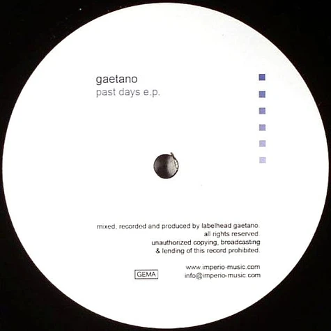 Gaetano - Past Days E.P.