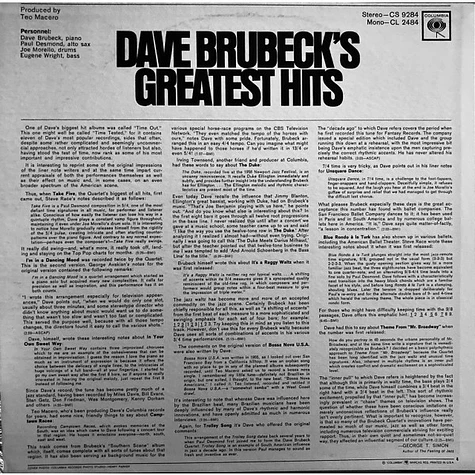 Dave Brubeck - Dave Brubeck's Greatest Hits