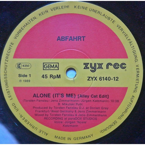 Abfahrt - Alone (It's Me)