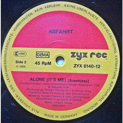 Abfahrt - Alone (It's Me)