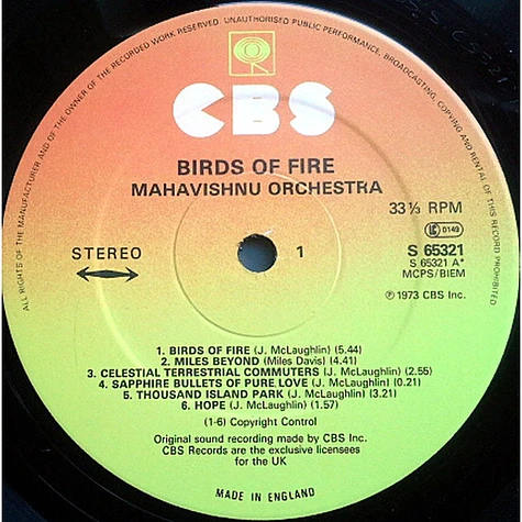 Mahavishnu Orchestra - Birds Of Fire