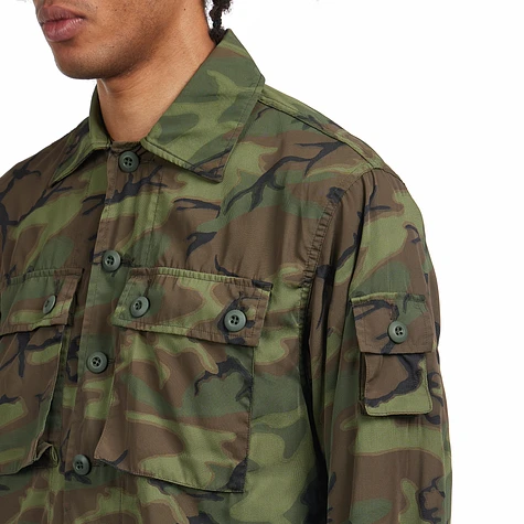 Beams Plus - Mil-Sht Mesh Camo Jacquard Mapping Print