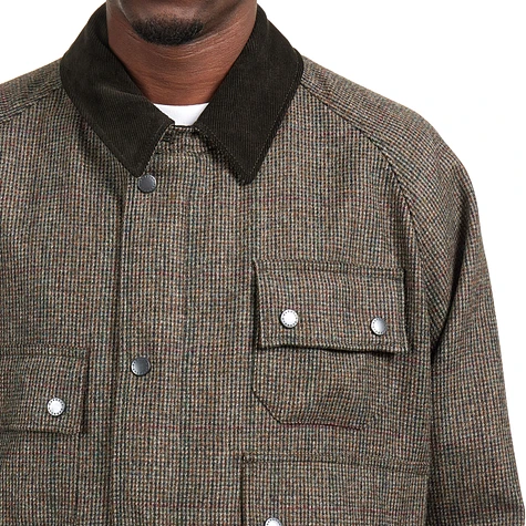 ジャケット・アウター Barbour DON 38 WOOL CHECK burgh Barbour - Editor Wool Jacket (Olive Check) | HHV