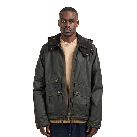 Barbour - Re-Engineered Bardon Spey Wax Jacket (Olive) | HHV