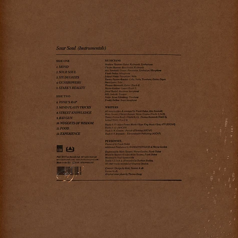 BBNG (BadBadNotGood) & Ghostface Killah - Sour Soul Instrumentals