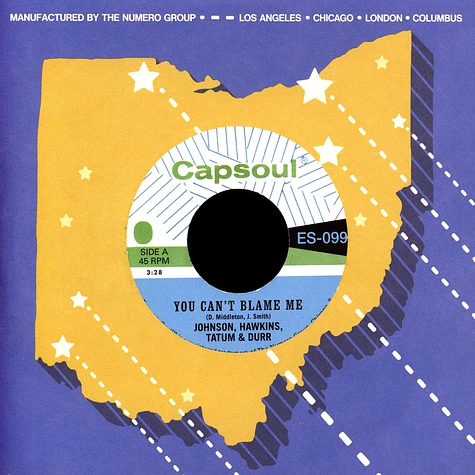 Johnson, Hawkins, Tatum & Durr - You Can't Blame Me Bw You're All I Need To Make It Black Vinyl Edition