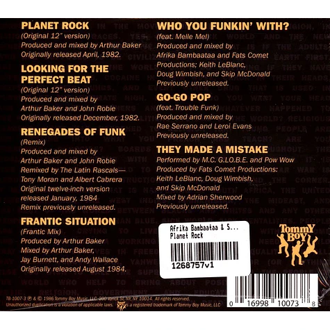 Afrika Bambaataa & Soulsonic Force - Planet Rock