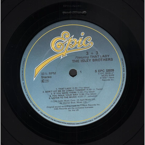 The Isley Brothers - 3 + 3 - Vinyl LP - UK - Reissue | HHV