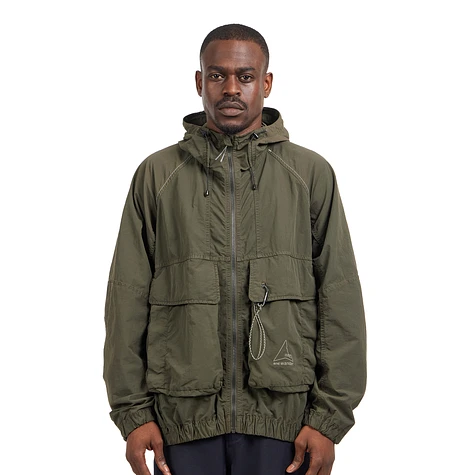 ROA x and wander - Garment Dye Nylon Hooded Jacket (Khaki) | HHV
