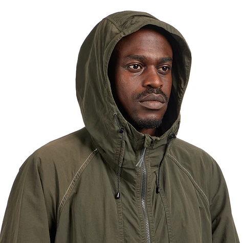 ROA x and wander - Garment Dye Nylon Hooded Jacket (Khaki) | HHV