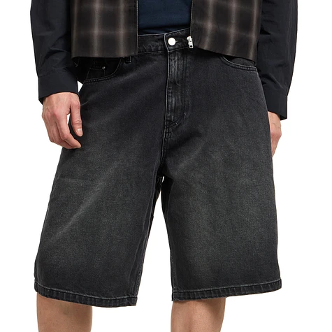 Arte Antwerp - Round Pocket Denim Short (Fade Black) | HHV