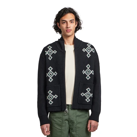 Pendleton - Jacquard Motif Zip Cardigan (Blue) | HHV