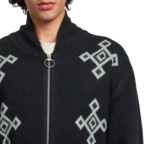 Pendleton - Jacquard Motif Zip Cardigan (Blue) | HHV
