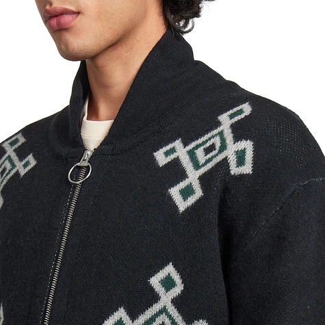 Pendleton - Jacquard Motif Zip Cardigan (Blue) | HHV