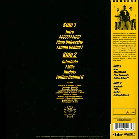 K-Otix - Spontaneity HHV Exclusive Canary Yellow Vinyl Edition