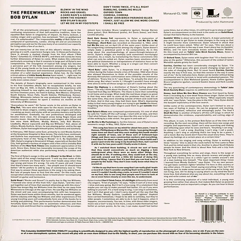 Bob Dylan - The Original Freewheelin' Bob Dylan Black Friday Record Store Day 2025 Edition