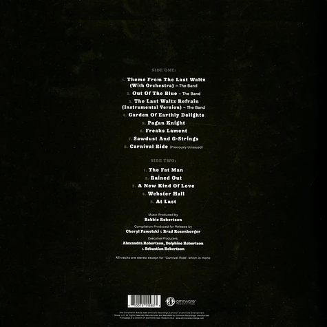 Robbie Robertson - Filmworks: Insomnia Black Friday Record Store Day 2025 Black Vinyl Edition