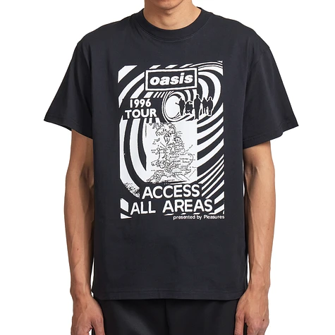 PLEASURES x Oasis - All Access T-Shirt (Black) | HHV