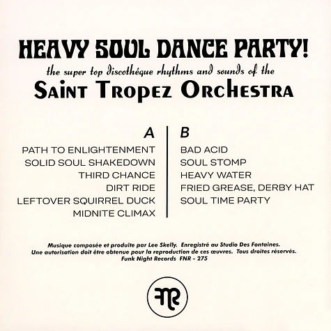 Saint Tropez Orchestra - Heavy Soul Dance Party Black Vinyl Edition