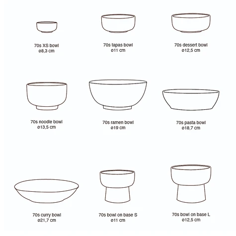HKLIVING - 70s Ceramics: Pasta Bowls (Set of 2)