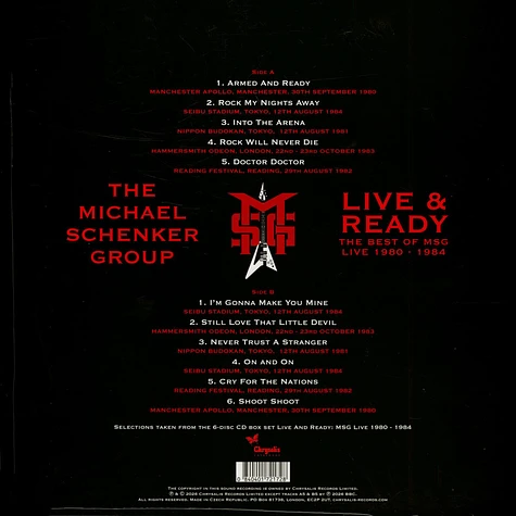The Michael Schenker Group - Live & Ready The Best Of Msg Live