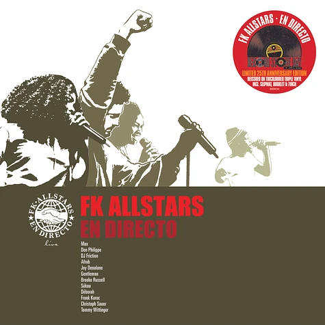 FK Allstars - En Directo 25th Anniversary Record Store Day 2026 Tri-Colored Vinyl Edition w/ Slipmat & Booklet