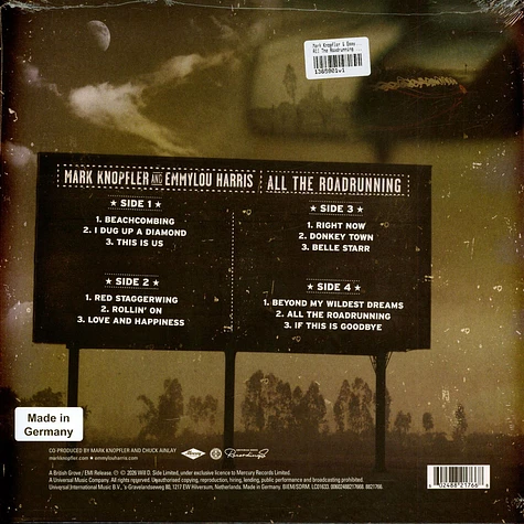Mark Knopfler & Emmylou Harris - All The Roadrunning Record Store