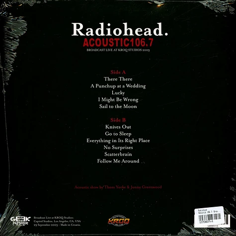 Radiohead - Acoustic 106.7: Broadcast Live At Kroq Studios 2003