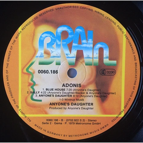Anyone's Daughter - Adonis - Vinyl LP - 1979 - DE - Original | HHV
