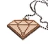 Good Wood NYC - 8 Bit Diamond Necklace