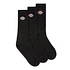 Valley Grove Embroidered Socks (3 Pack) (Black)