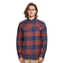 Long-Sleeved Organic Cotton MW Fjord Flannel Shirt (Mountain Plaid / Smolder Blue)