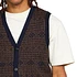 Beams Plus - Button Knit Vest Indigo Fair Isle